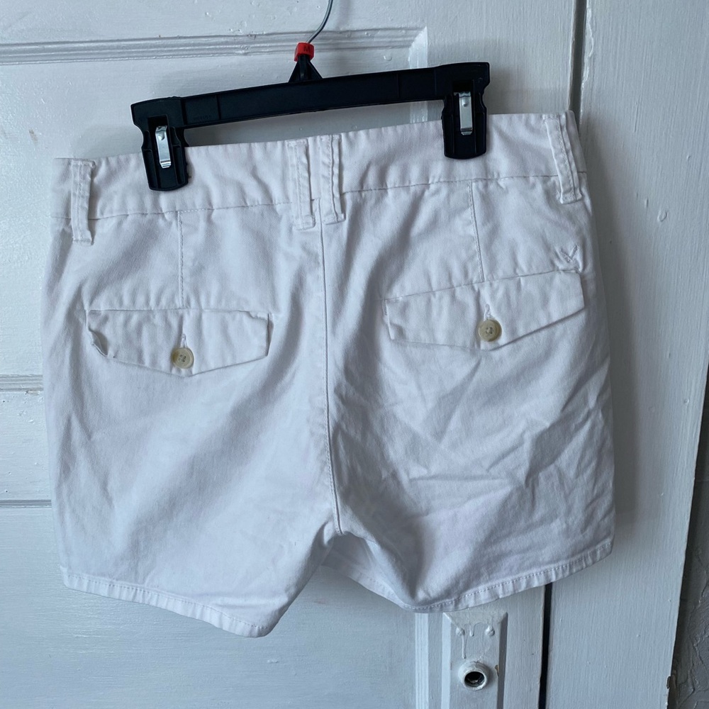 American Eagle white high rise stretch shortie shorts